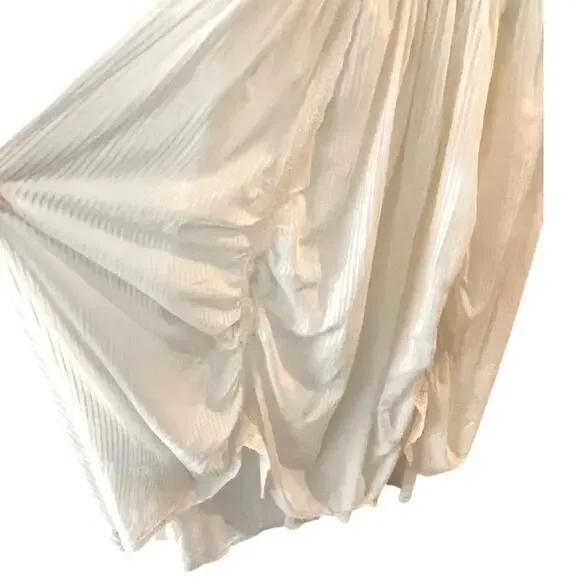 Vintage 1970s Laura Ashley White Womens Dress Edwardian Prairie Ruffled Size 14 - Picture 4 of 14